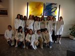 Die Mädchen der HS Pestalozzi Leoben bei der Firma AT & S Austria Technologie & Systemstechnik AG