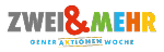 Logo in Form des Schriftzuges ZWEI & MEHR Generationenwoche 