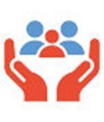 Symbolbild in Form einer gezeichneten Hand und Menschen