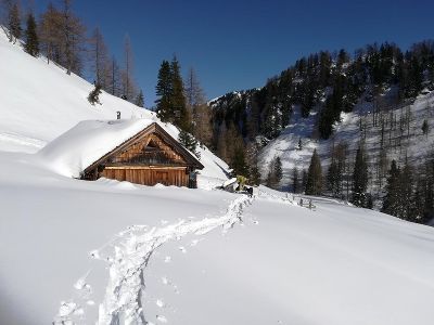 Winterruhe auf der Alm.